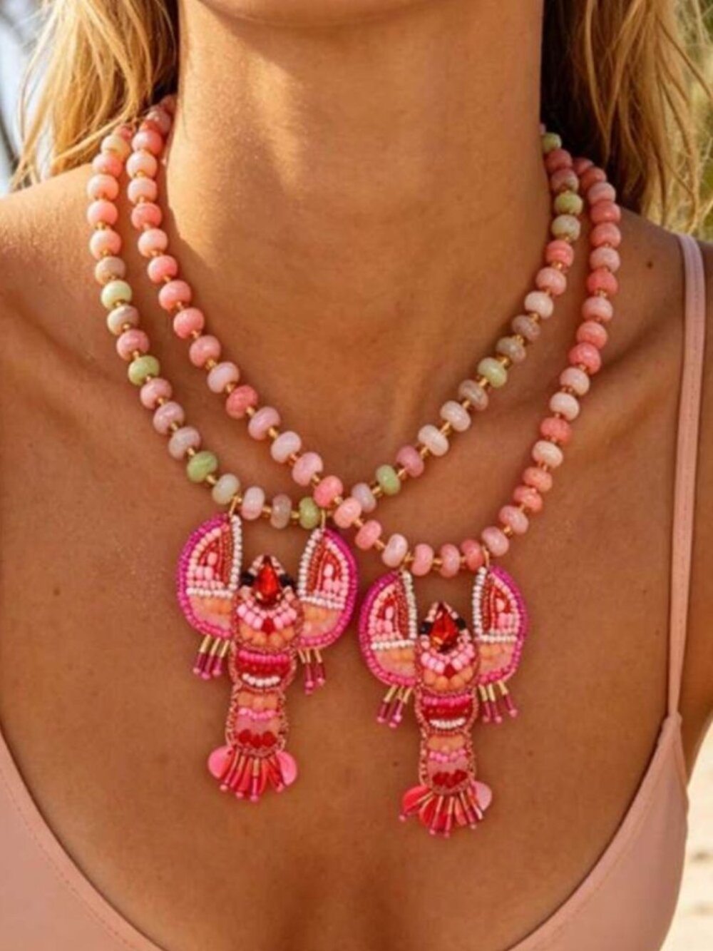 Beaded Lobster Necklace 2750